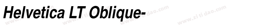 Helvetica LT Oblique字体转换